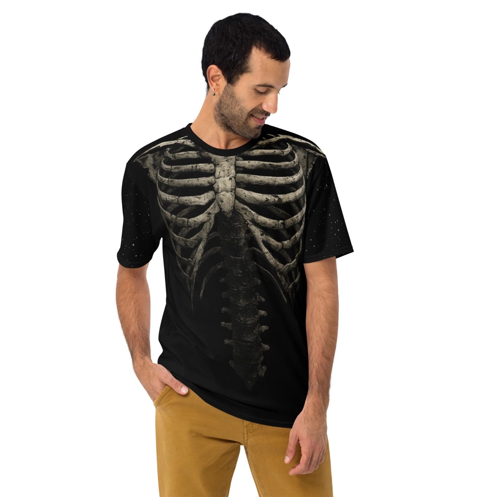 Mens Skeleton Rib Cage Shirt Skeleton Gothic Tee, Horror Shirt, Grunge Shirt