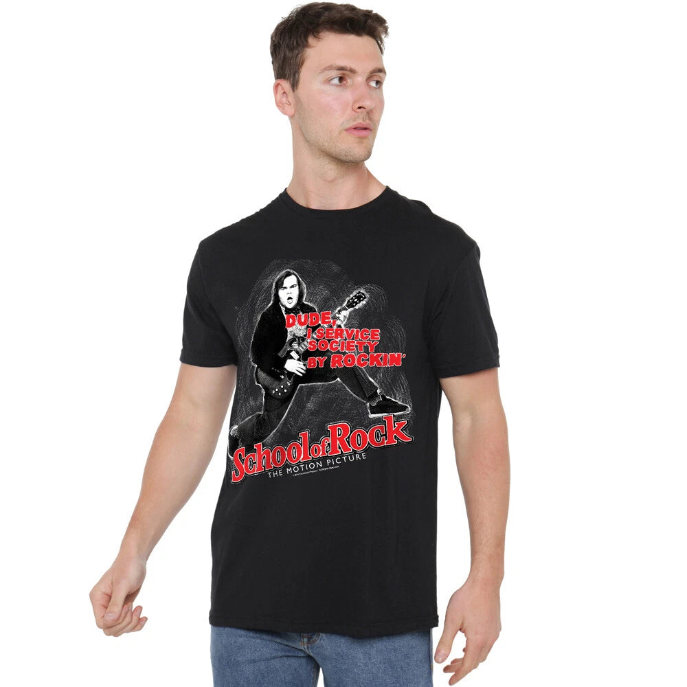 School Of Rock Rockin T-Shirt S-2XL, Black