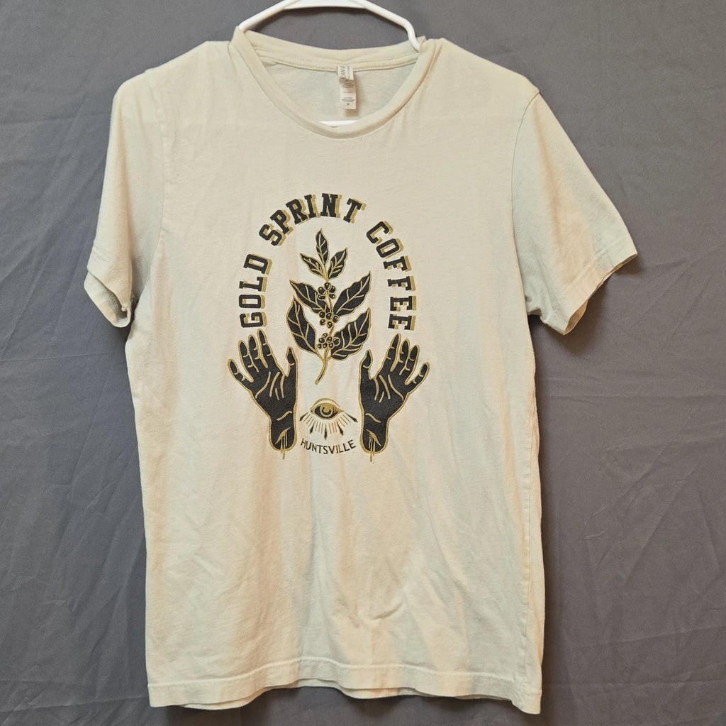 Bella+Canvas Gold Sprint Coffee Huntsville Beige Graphic Cotton T-Shirt M Men