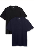 Men's Short-Sleeve V-Neck T-Shirts Regular Fitt Size XXL Black/navy Back Of 2