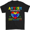 Autism Awareness Autistic Love Accept ASD Mens T-Shirt 100% Cotton