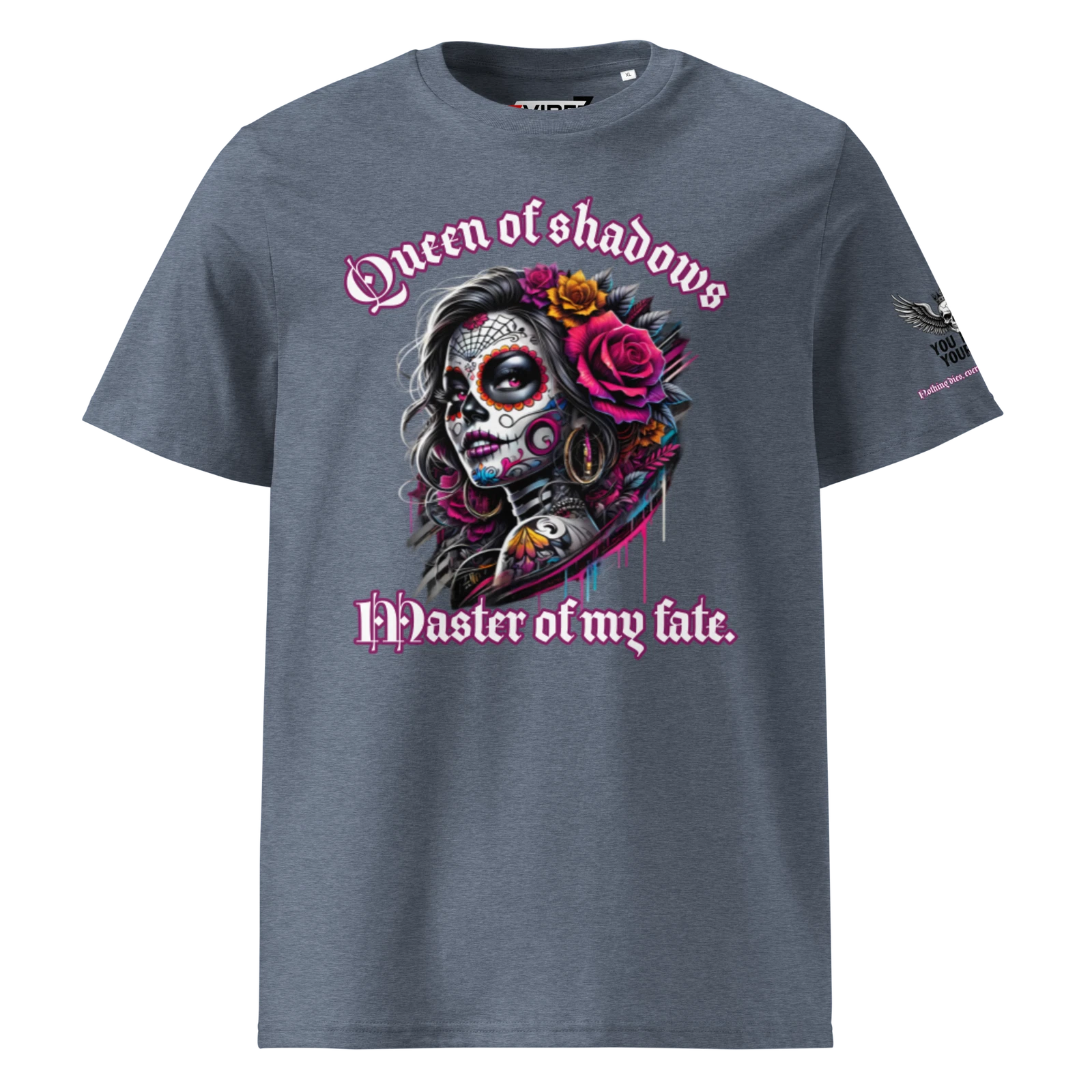 Unisex organic cotton t-shirt Catrina 7Vibe7 Urban Streetwear Graffiti Style
