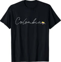 Colombia Simple Love Colombian Flag Heart on Colombia T-Shirt