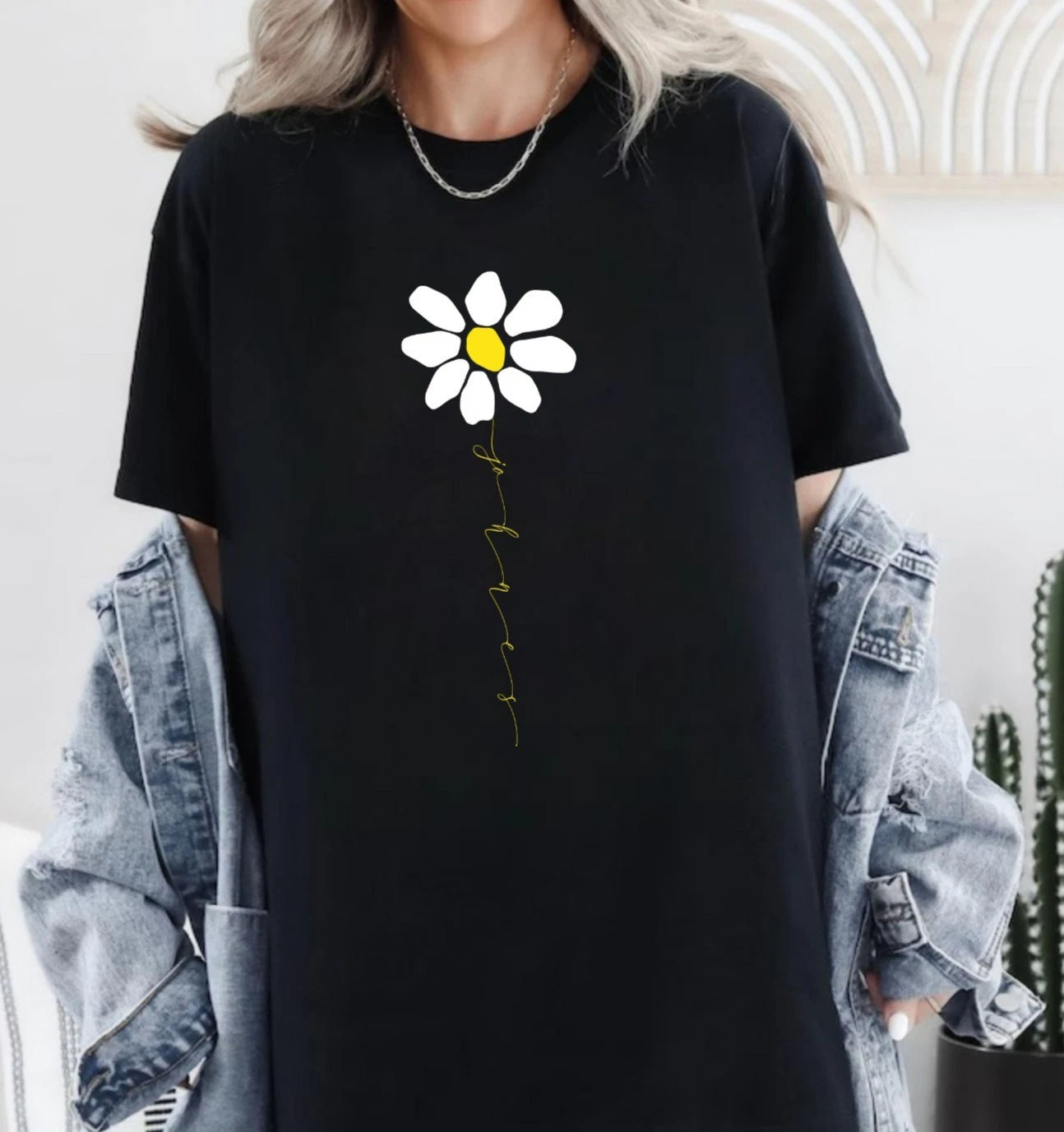 James Daisy Music T-Shirt - Retro Aesthetic Wildflower Musician lover Tee
