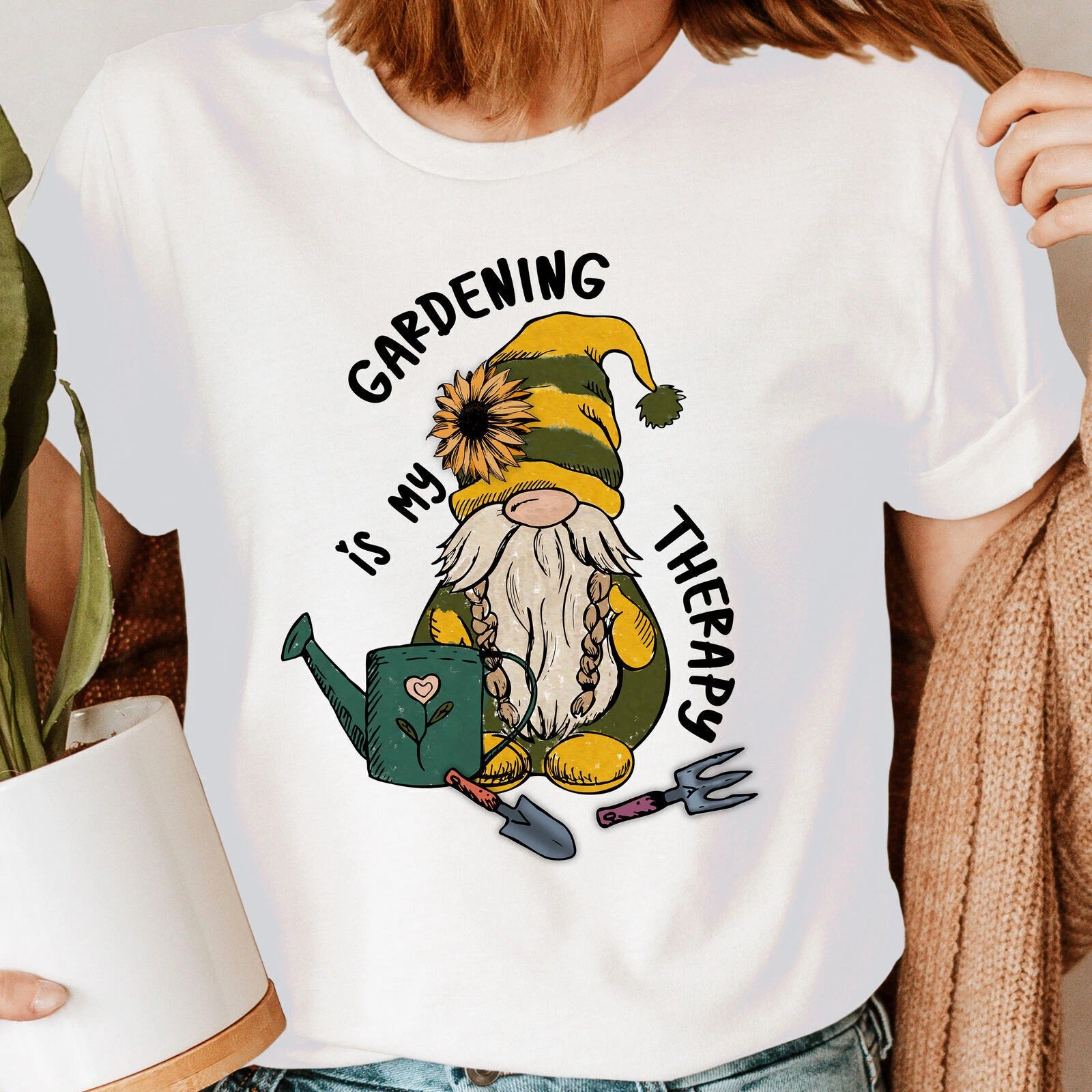 Gardening Is My Therapy Plant Lover Shirt,Gardening Shirt Gardener T-Shirt #GDRN