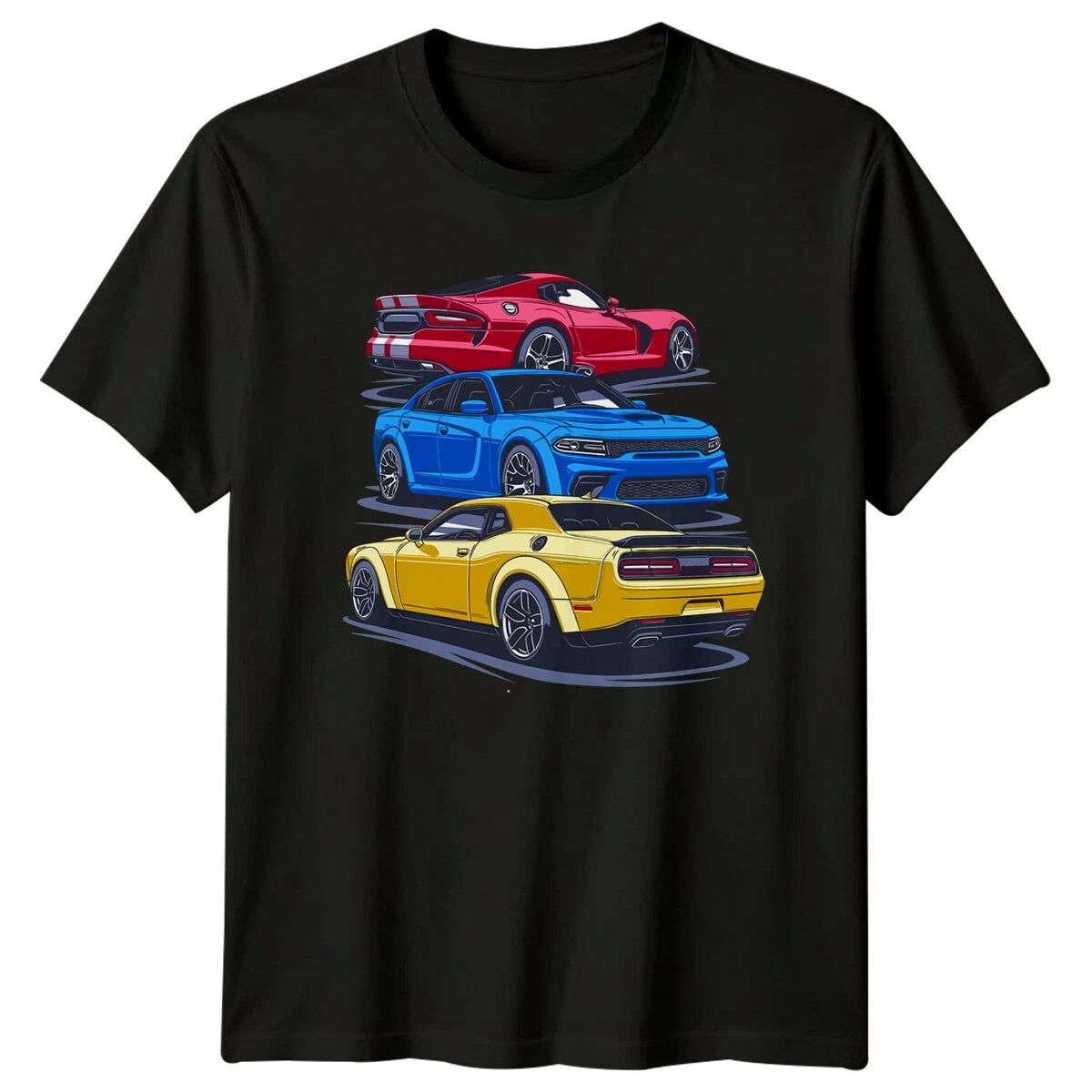 Muscle Cars Viper Charger Challenger Mens Tee Womens T-Shirt Graphic Top