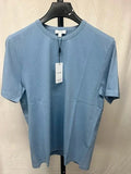 XL REISS Mens Melrose Soft Cotton T-Shirt Designer Crew Neck Tee AirForce Blue