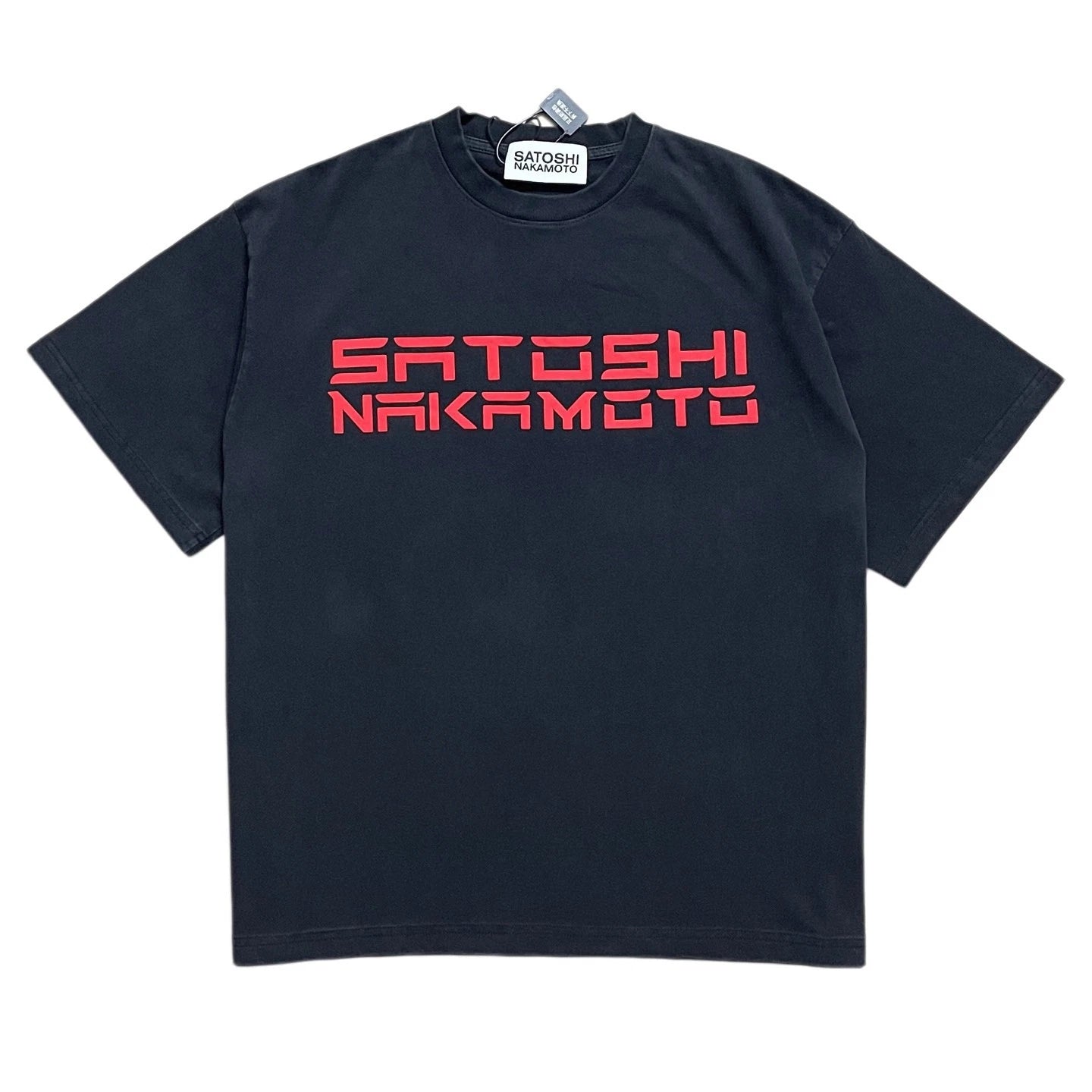 American Vintage High Street Foam Print Unisex Crew Neck Short Sleeve Top Tee