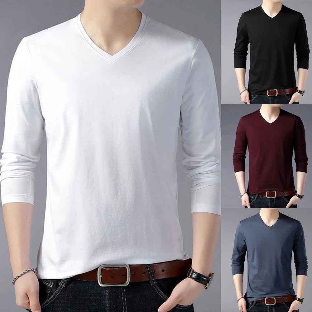 Slim Fit Style Long Sleeve V-neck Applicable For Men Brand New Condition