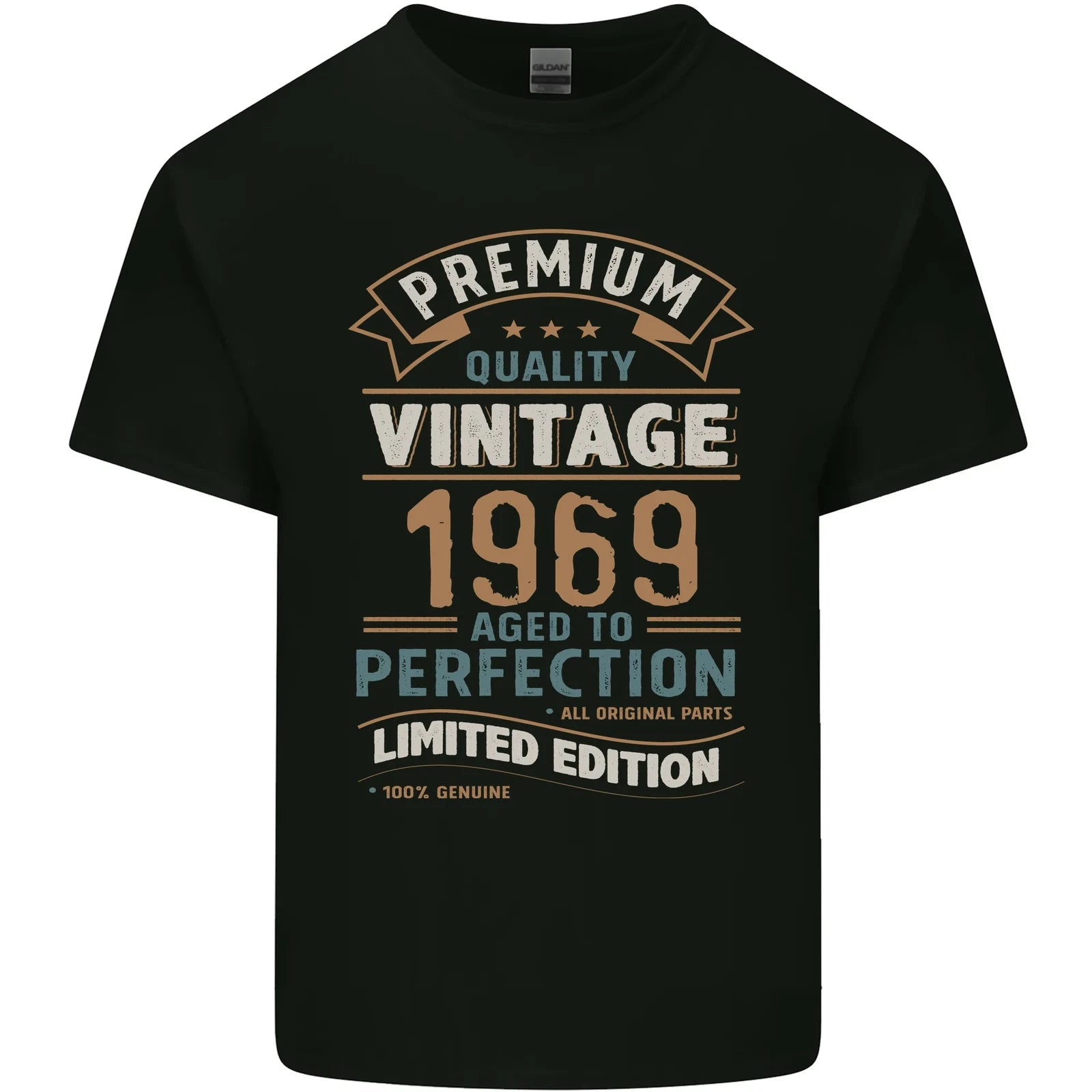 Premium Vintage 57th Birthday 1969 Mens Cotton T-Shirt Tee Top