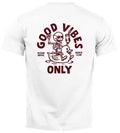 Men's T-Shirt Back Print Good Vibes Only Squeaky Duck Motif Print Back Print