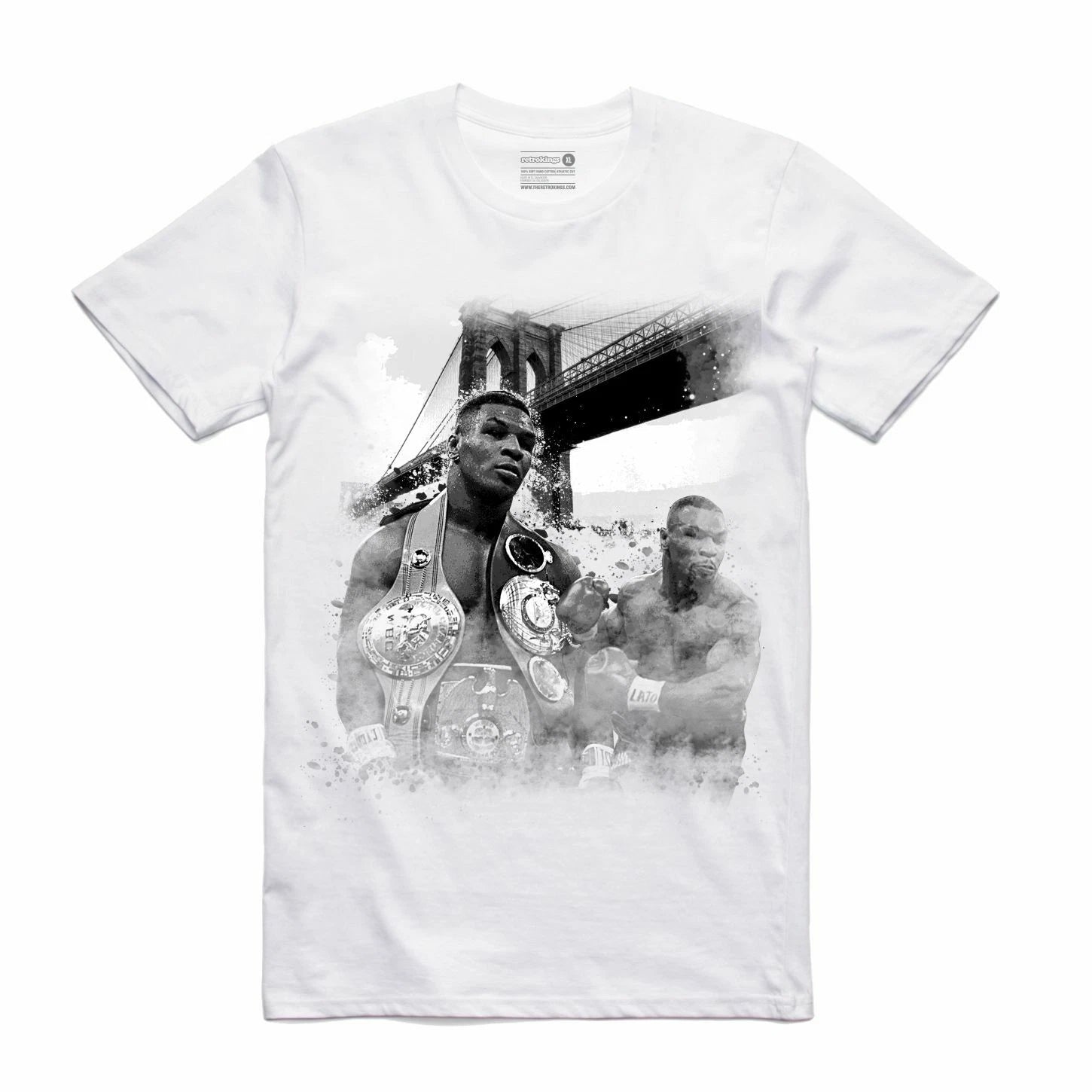 NEW Streetwear on Demand MASHUP BRIDGE BOXING LEGEND WHITE Tee Shirt SM-3XLARGE
