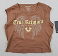 True Religion t-shirt tee womens M Medium wings carob brown cotton HS 600625 $59