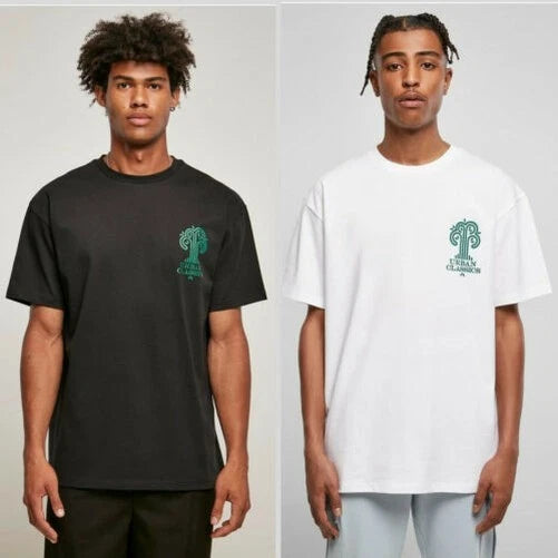 Urban Classics Organic Tree Logo Tee T-Shirt Top 100% Cotton Print