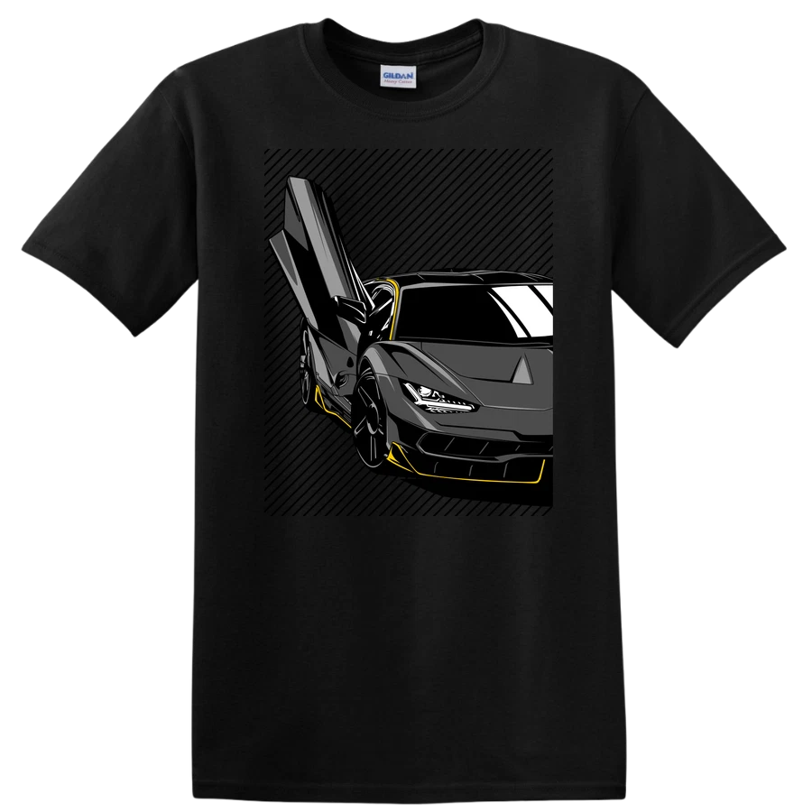 Sports Car Graphic T Shirt Fast Vehicle Design Cool Racing Tee автосaloon