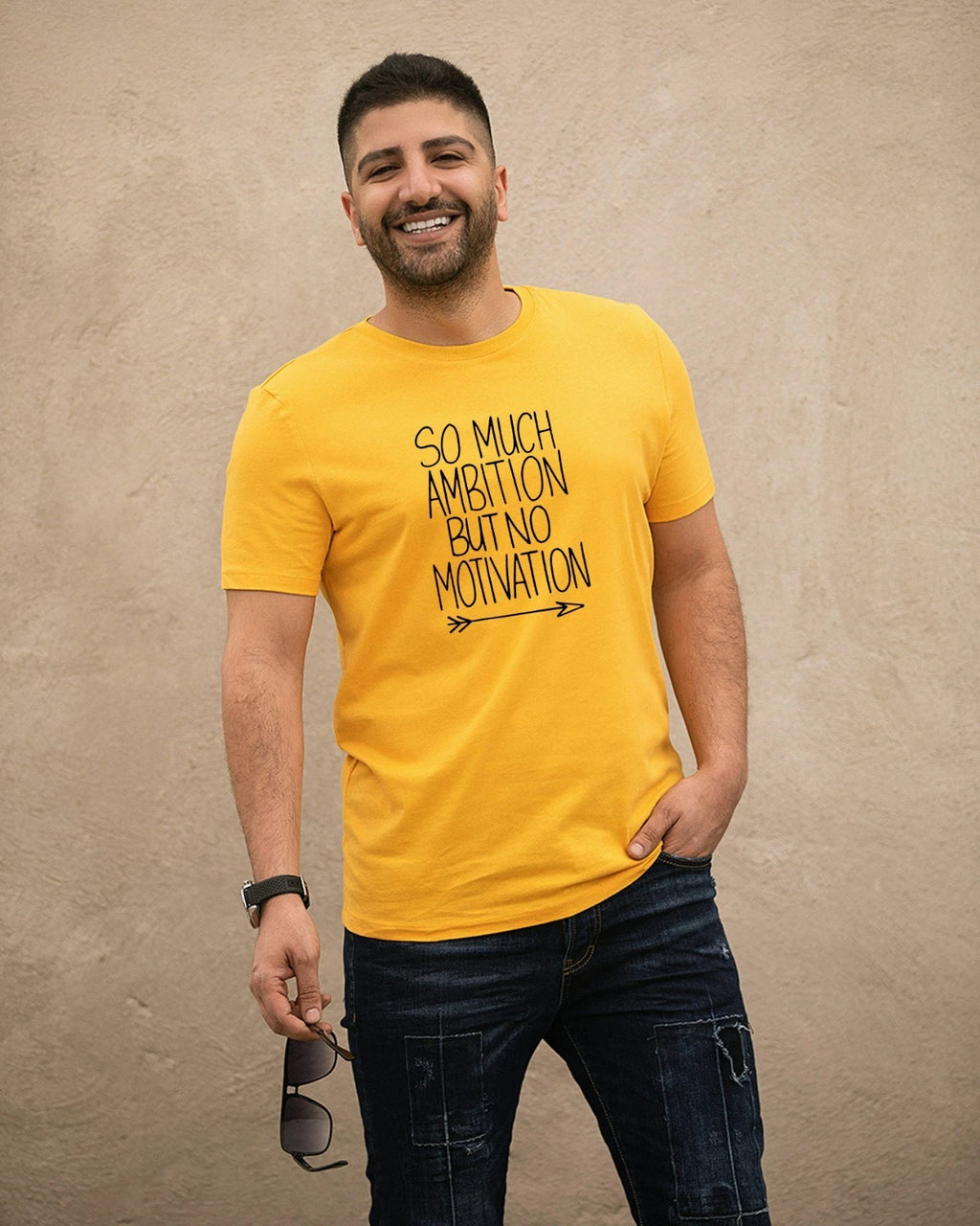 MEN WOMENS TEE TSHIRT UNISEX SO MUCH AMBITION NO MOTIVATION LAZY FUN GIFT