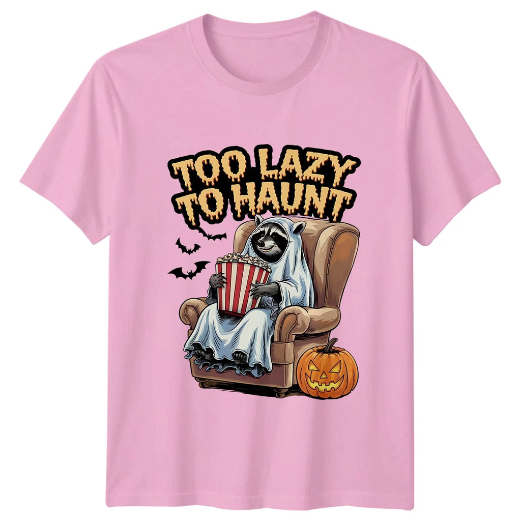 Too Lazy To Haunt T-Shirt Raccoon Halloween Halloween Gift For Him And Her
