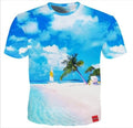 New Cool Beach Waters Women Men T-Shirt 3D Print Short Sleeve Tee Tops