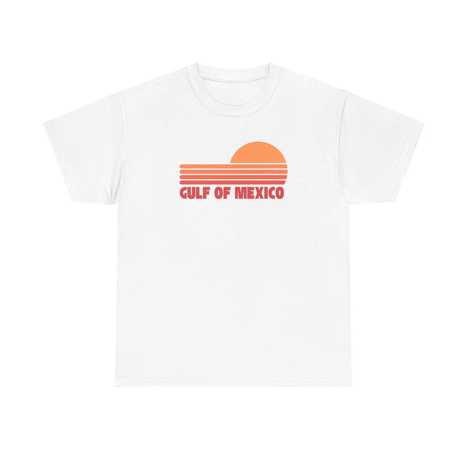 Gulf of Mexico Shirt Retro Sunset Graphic Tee Cool Summer Travel Beach TShirt