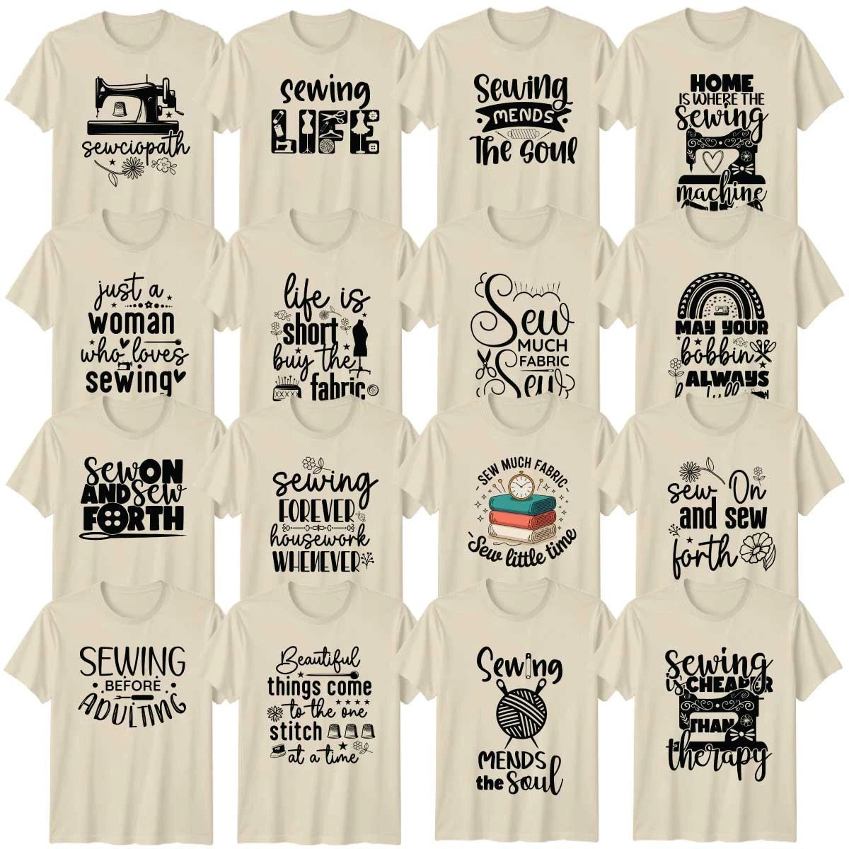 Funny Sewing Adult T-Shirt Quilting Hobby Crafting Creative Gift