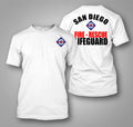 New Fire Department SAN DIEGO LIFE Guard Fire Resc  -  Custom front and back tee