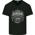 Premium Legend 52nd Birthday 1974 Mens V-Neck Cotton T-Shirt