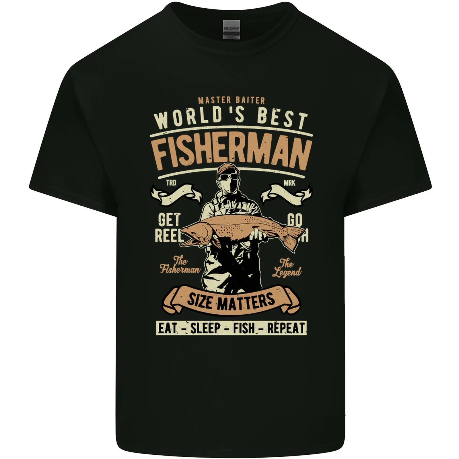 Worlds Best Fisherman Fathers Day Fishing Mens Light Cotton T-Shirt