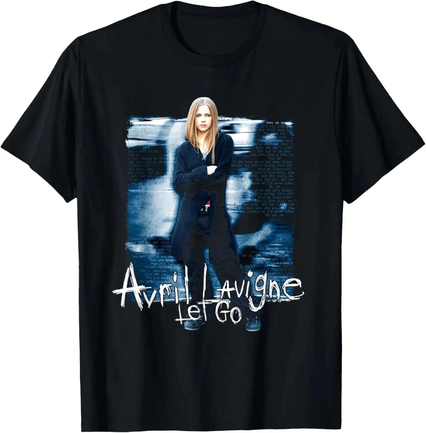 Avril Lavigne Let Go Cotton T Shirt Y2K Unisex Cotton Black Tee