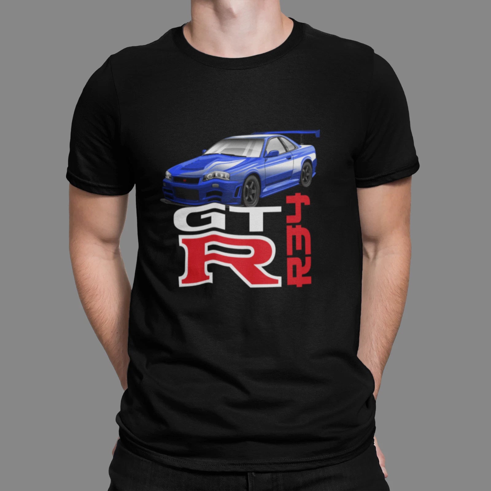 GTR Skyline R34 T-shirt Retro Design car drifting sports