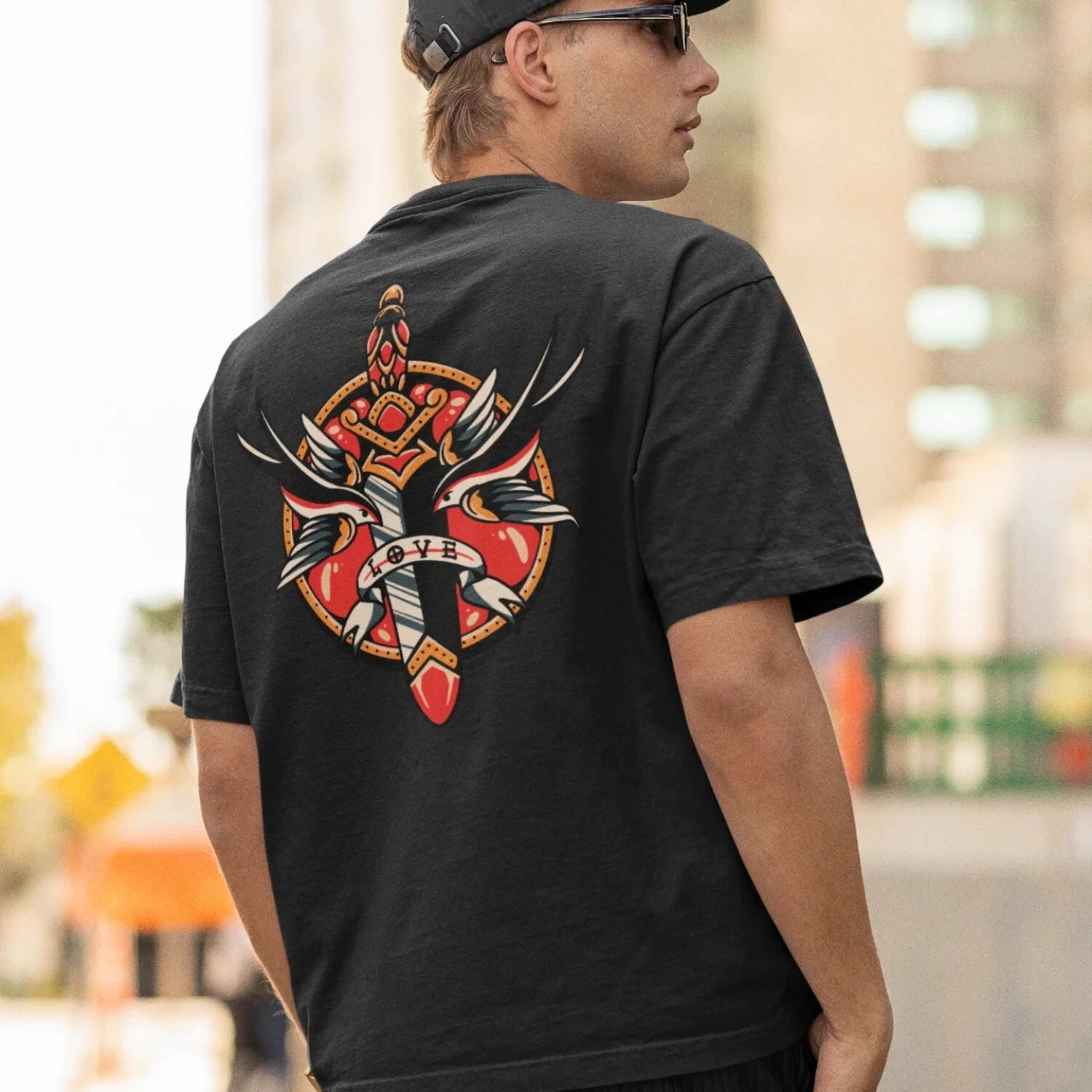 Men’s Oversized Back Printed Streetwear T-Shirt | Trendy Loose Fit Urban Casual