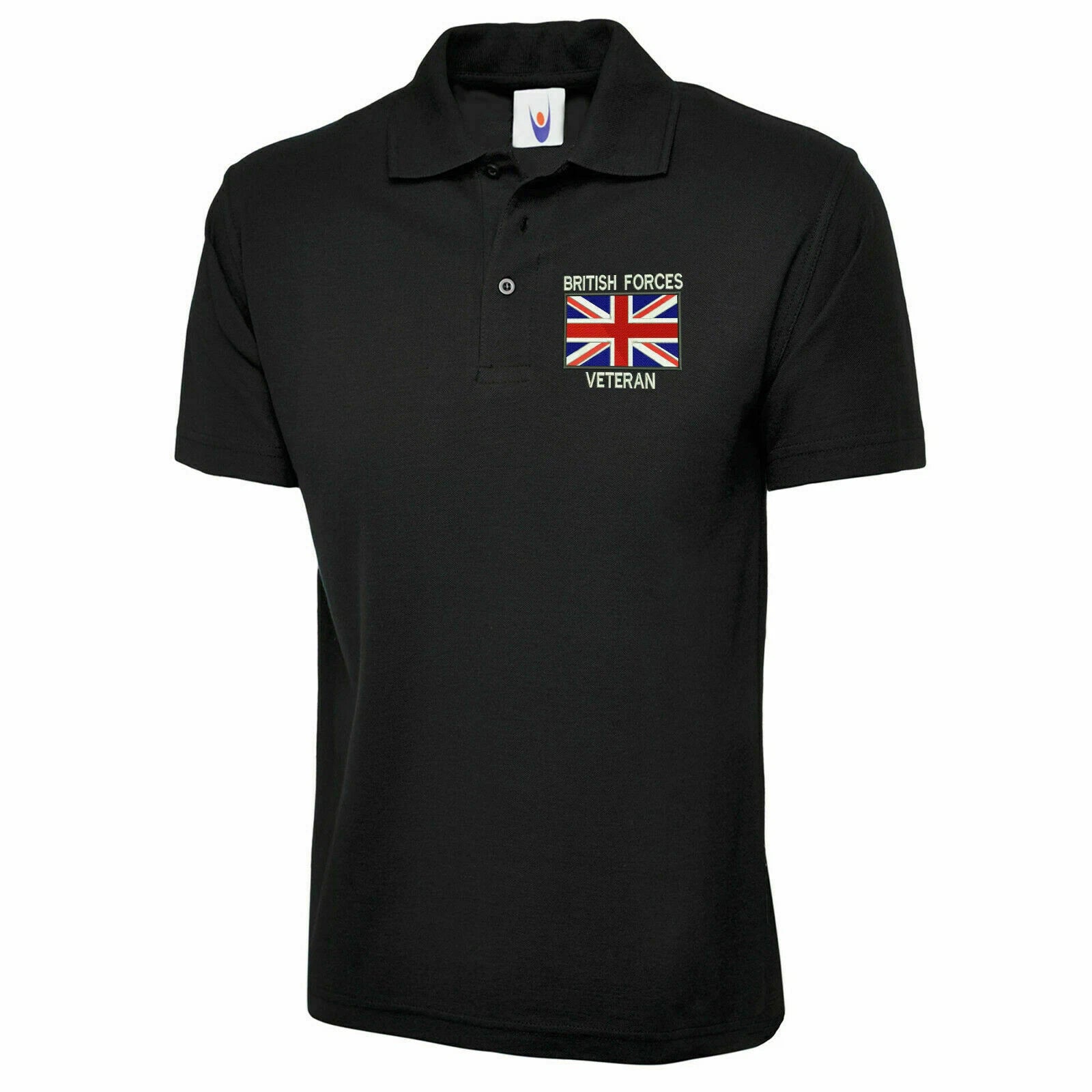 Embroidered British Forces Polo Shirt Veterans Armed Force Uneek UX1 The UX Polo