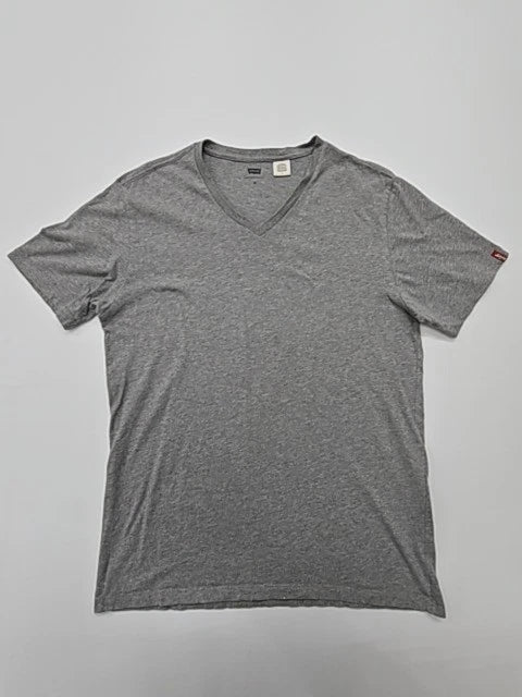 Levi's Men's Size M Regular Cotton Jersey V-Neck T-Shirt in Heather Gray