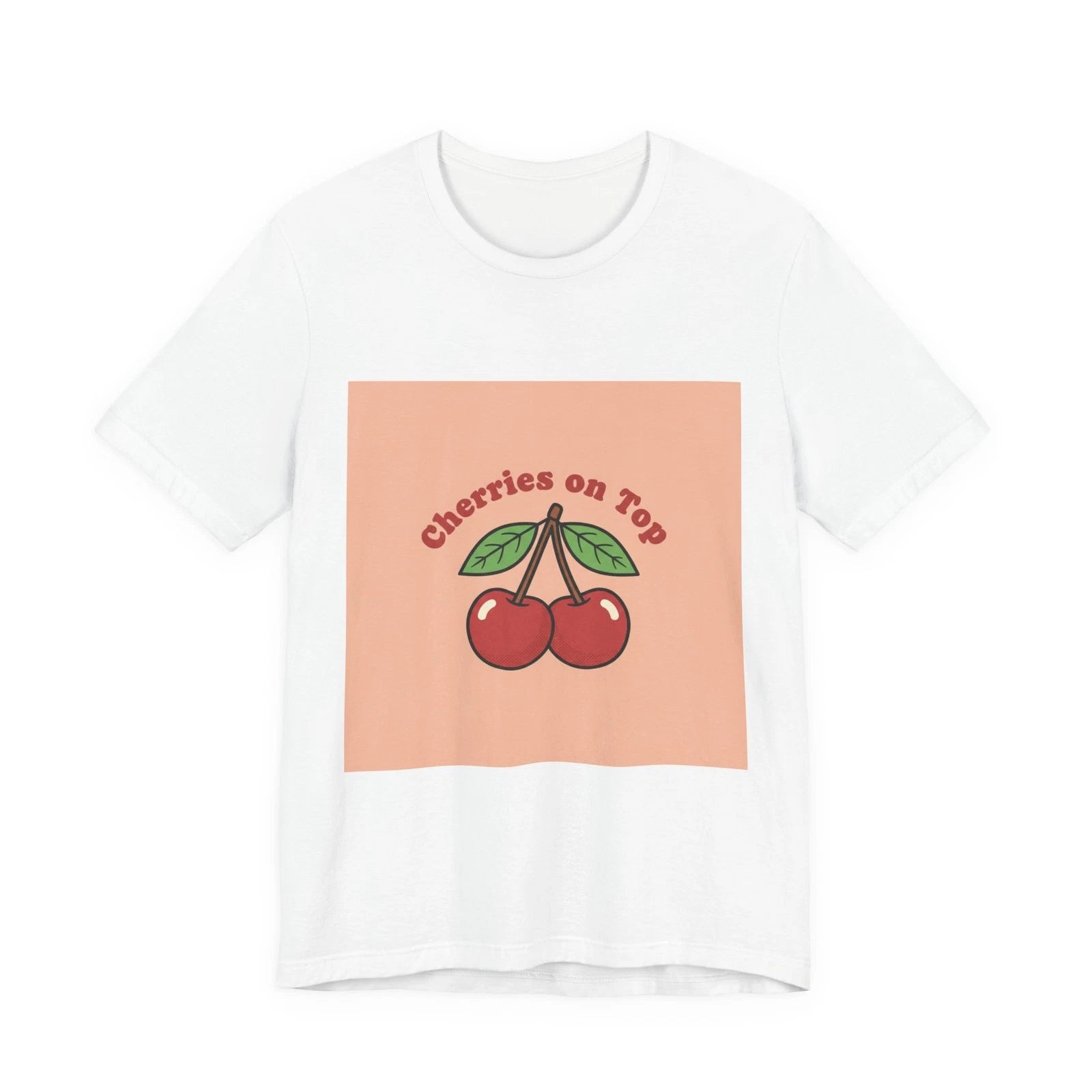Cherries on Top Tee | cherry design shirt, kawaii fruit graphic