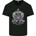 American Biker Attitude Motorcycle America Mens V-Neck Cotton T-Shirt