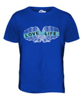 LOVE LIFE KNUCKLES PRINTED MENS FASHION T-SHIRT SLOGAN TOP HIPSTER SWAG TRENDY