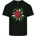 Torn Dominica Flag Dominican Day Football Mens Cotton T-Shirt Tee Top