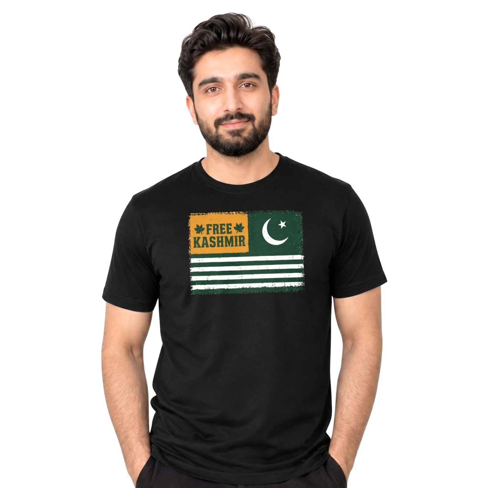 Free Kashmir T-Shirt Stand With Kashmir Flag Support Muslims Solidarity Tee