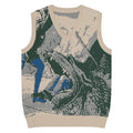Knit V-neck rat knight renaissance street fashion indie vest