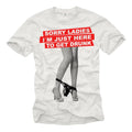 Funny Disco Party Mens T-Shirt with Pin Up Girl - Men Beer Sayings Shirt