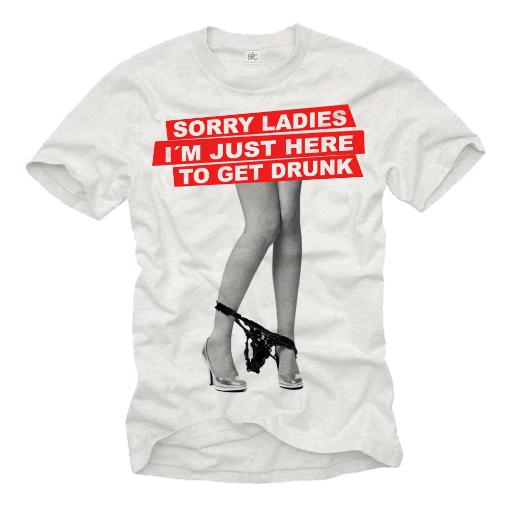 Funny Disco Party Mens T-Shirt with Pin Up Girl - Men Beer Sayings Shirt