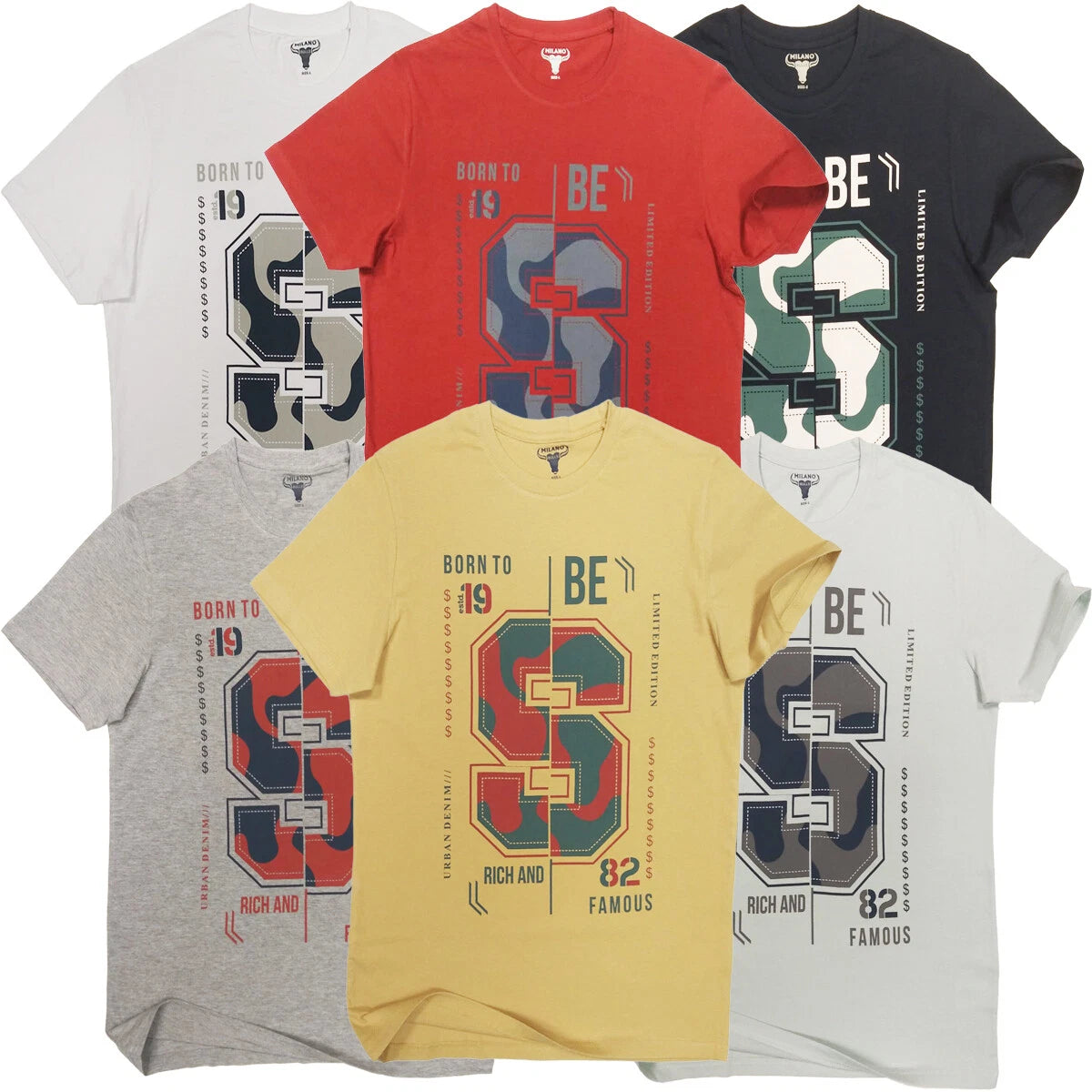 Mens Short Sleeve T Shirt Crew Round Neck Casual Summer Cotton New Holiday Top