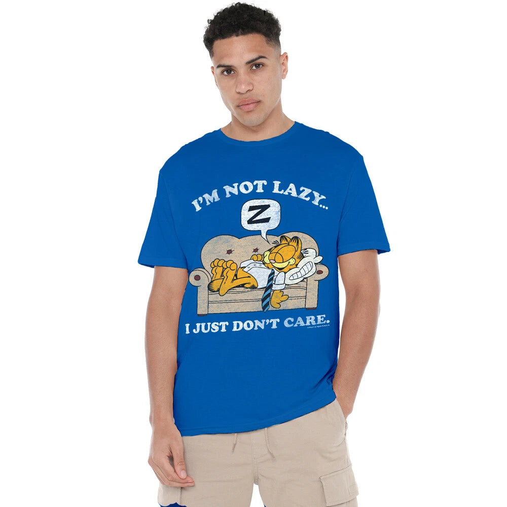 Garfield Not Lazy T-Shirt S-4XL, Royal