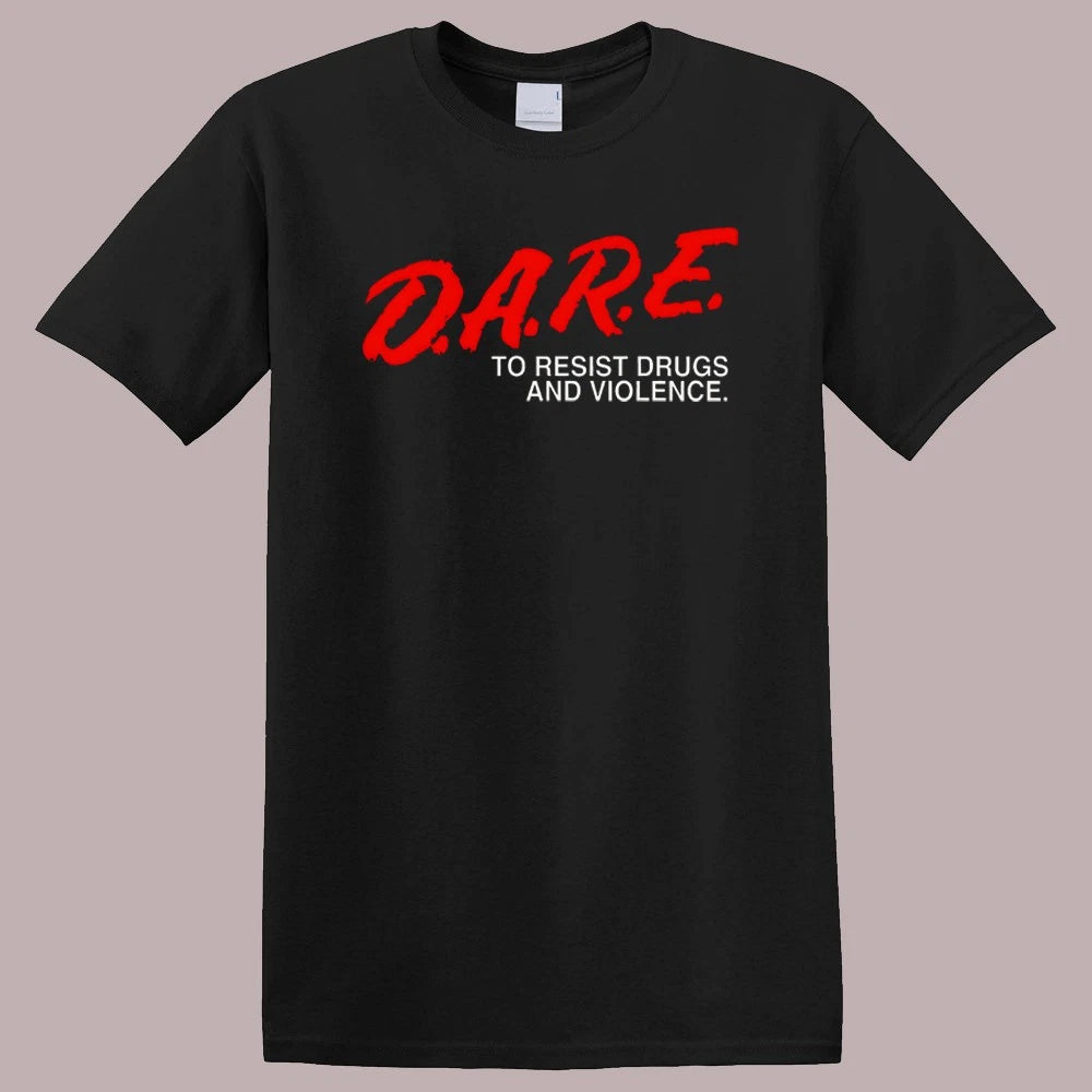 Dare Lion To Resist Drugs and Violence Men's Black Navy Size S-5XL