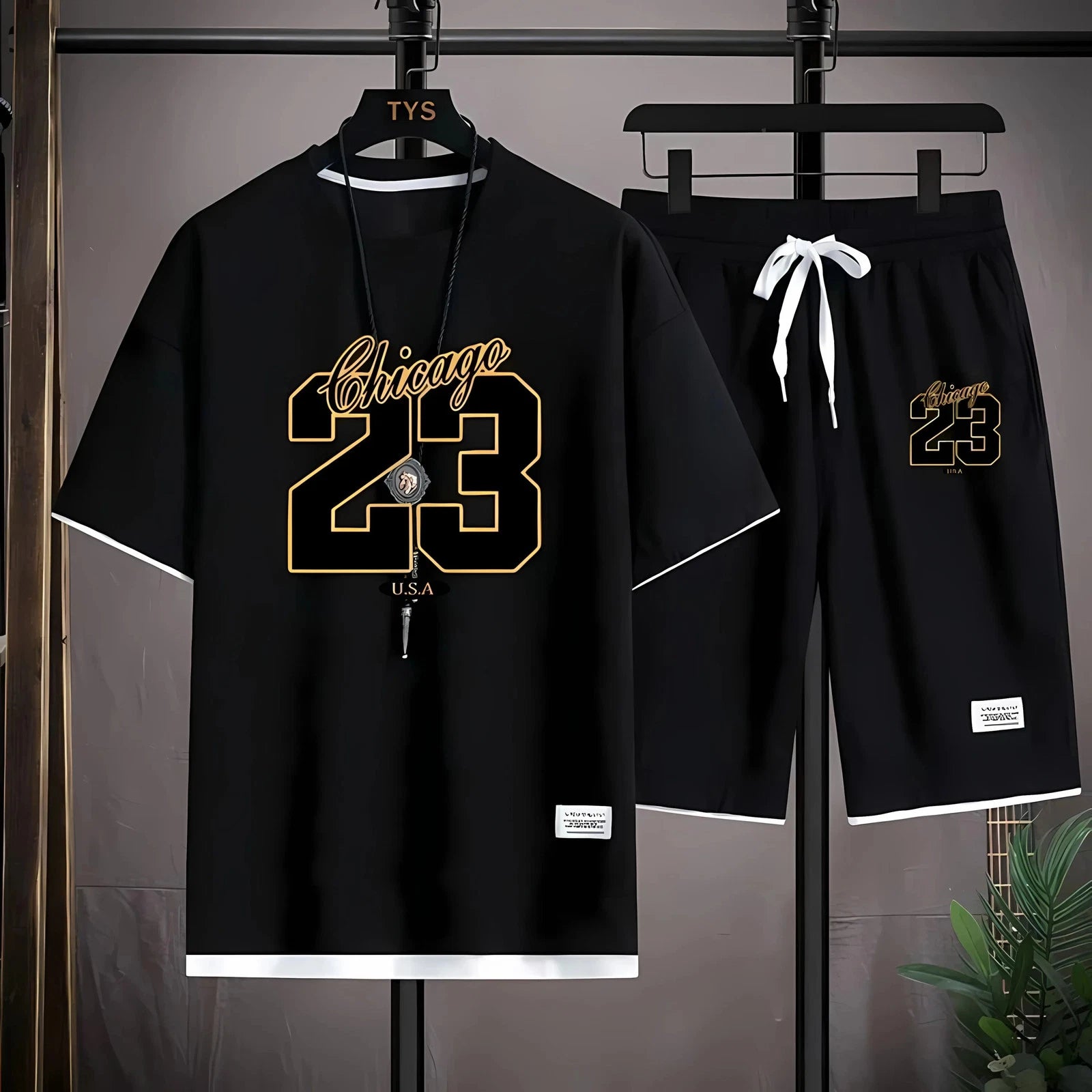 Men's 3D Printed Summer 2 Piece Set Casual Streetwear T-Shirt & Shorts Outfit UK