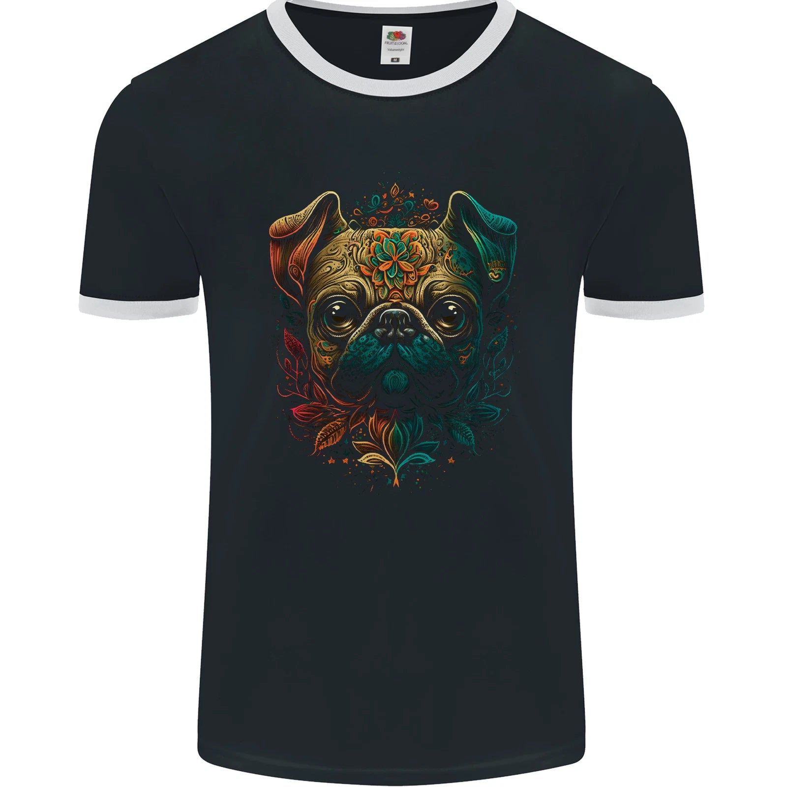 A Cool Pug Dog Mens Ringer T-Shirt FotL