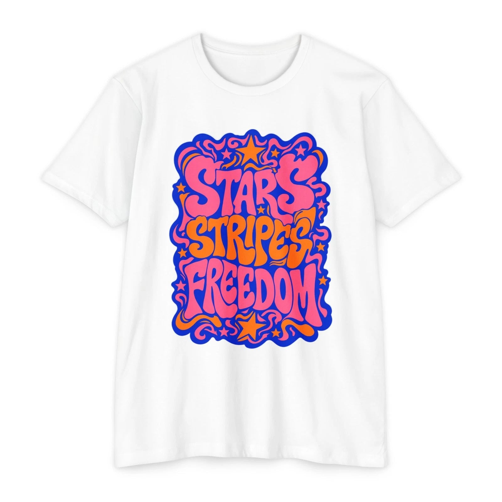 Stars Stripes Freedom T-Shirt Unisex Premium American Patriot Made in USA