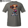 Urban Heart Girl T-Shirt – Cute Streetwear Cartoon Style | Hip Hop Vibes Art