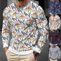 Men Activewear Long Sleeve Pullover 3D Print Sport T Shirt Casual Wear