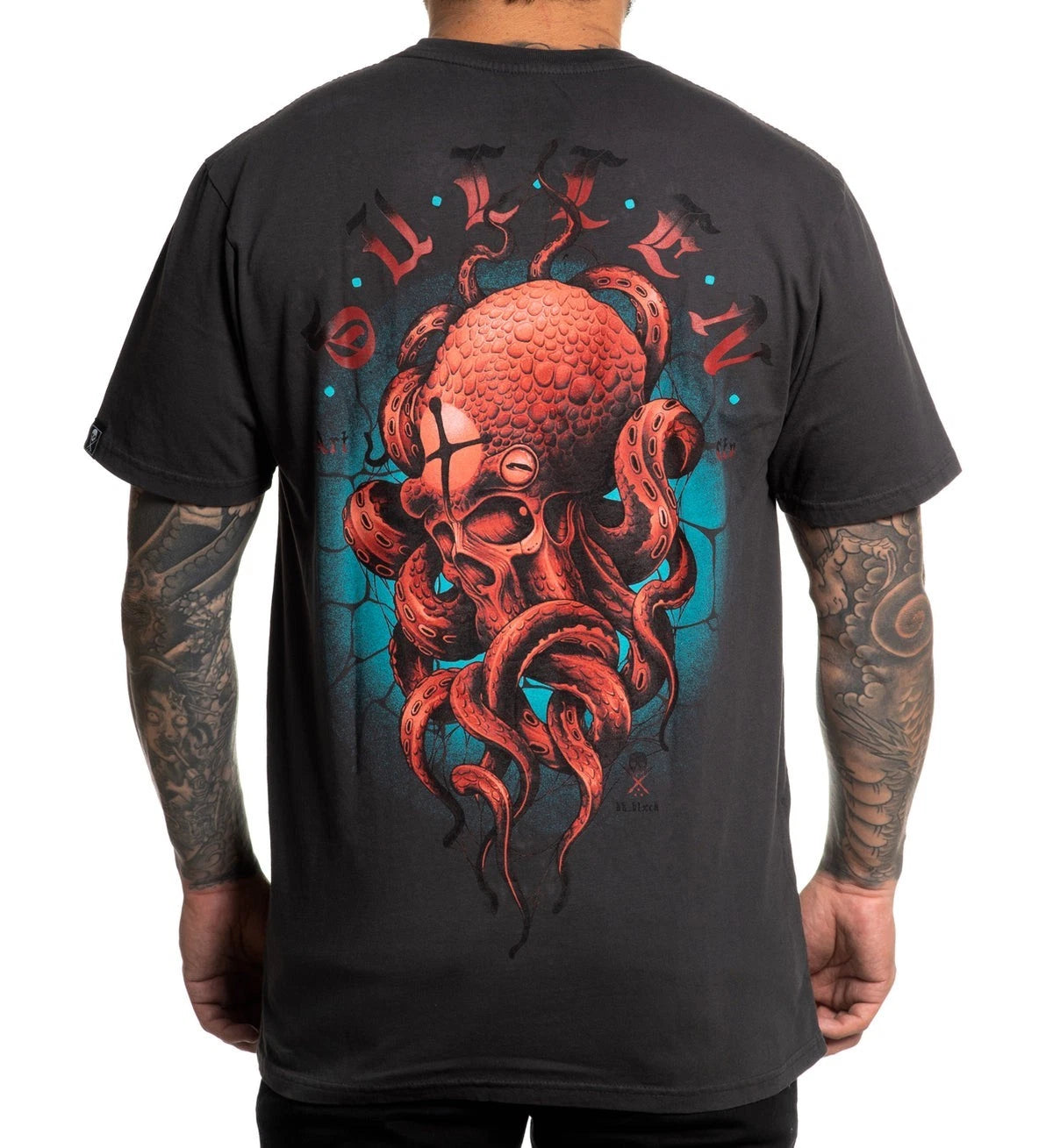 Sullen Cephaskull Octopus Skull Black Premium T Shirt UK M-3XL UK