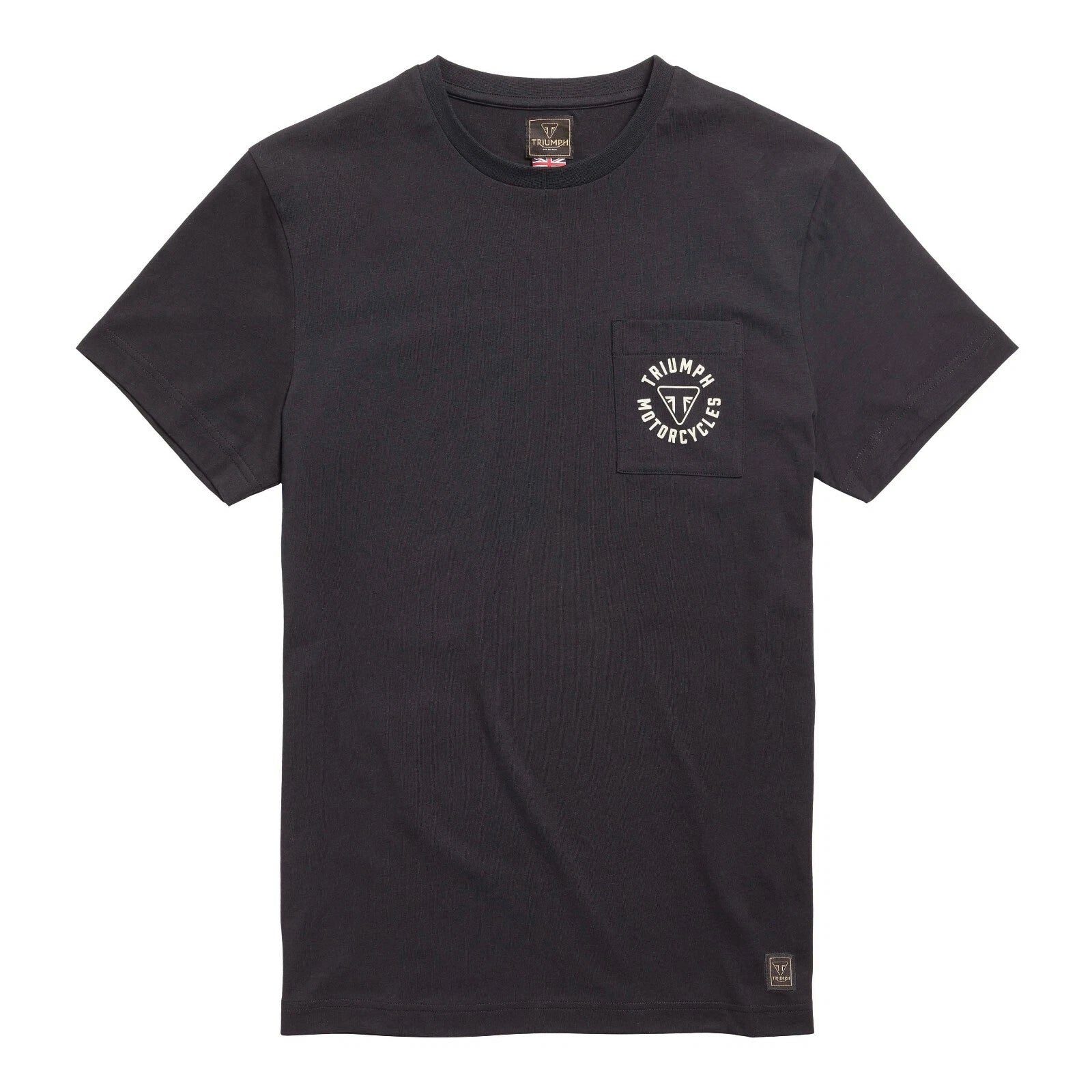 GENUINE Triumph Motorcycles Newlyn Triumph Logo Print T-Shirt Jet Black 20% OFF